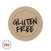 Gluten Free Kraft Stickers / 500 Brown Kraft Circle Labels