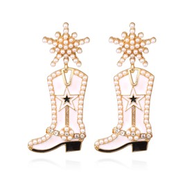Western Earrings for Women Cowboy Cowgirl Earrings Boot Hat Earrings for Women Country Concert Outfits Western Jewelry Accessories