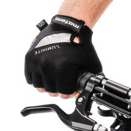 Meteor unisex adult’s and children’s GX31 gel cycling gloves, MTB gloves, mountain bike gloves, downhill, hiking, cycling gloves, green, black, l