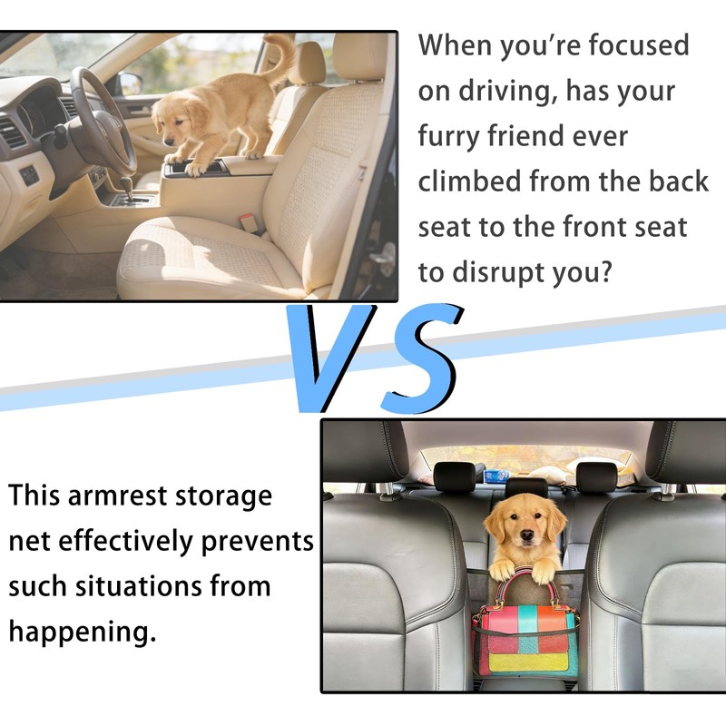 Car Storage Bag, Auto Net Pocket Handbag Net Holder, Backseat