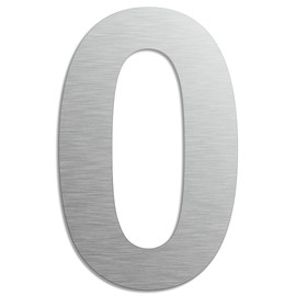 Ywonobs House Numbers - 3 Inch Self Adhesive Metal Stainless Steel Door Numbers Stickers for House Mailbox Apartment Hotel Courtyard - Silver(0)