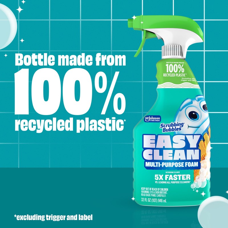 Scrubbing Bubbles Easy Clean Foaming Multipurpose Bleach-Free Bathroom Cleaner, Fast-Acting