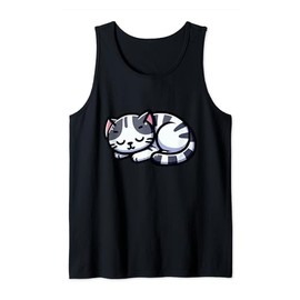 Cute Cat Taking a Nap Catnap Cozy Sleep Kitty Tank Top
