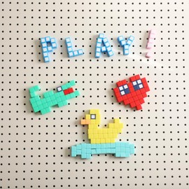 Fobworld 9pcs Mini Cube Magnets | Super Strong Decorative Cute Square Fridge Magnets | Office Kitchen Whiteboard Locker Organization | Premium Korean Made Adults Kids