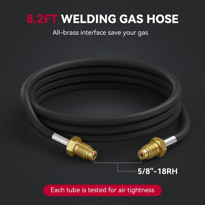 ARCCAPTAIN Argon/CO2/Helium Regulator with 8.2FT Inert Gas Welding Hose, MIG