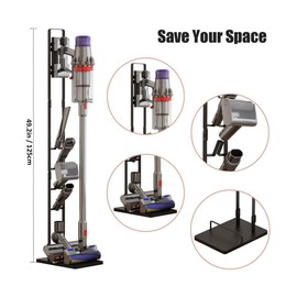 Foho Vacuum Stand Compatible for Dyson V15 V11 V10 V8 V7 V6, Stable Metal Storage Bracket Holder for Handheld DC30 DC31 DC34 DC35 DC58 DC59 DC62 Cordless Vacuum Cleaners & Accessories
