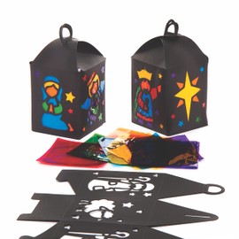 Baker Ross Craft Set for Lanterns "Christmas History" (Pack of 4) - Christmas Art and Crafts
