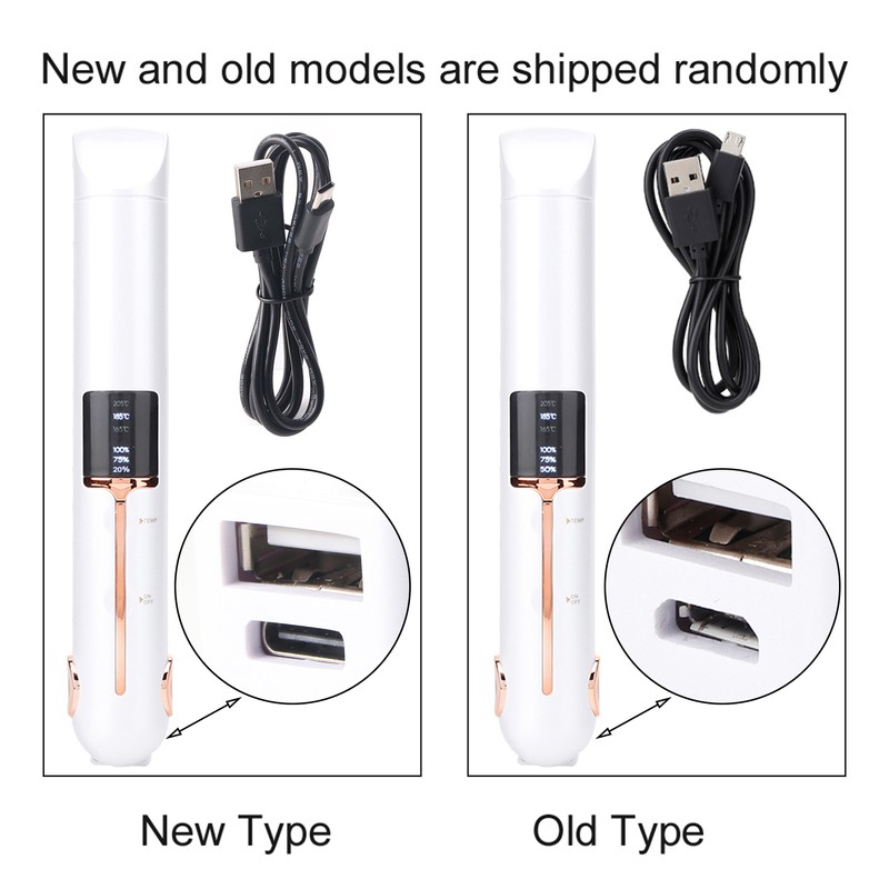 Professional USB Charging Mini Electric Hair Straightener Curler Cordless Hair