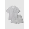 JAJU [JAJU] JAJU AIR Cotton 3/4 Sleeve Pajama Set_Melange Grey