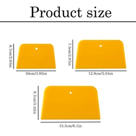 Bojueshaw 6pcs Ultra Soft Trapezoid Squeegee Set,Car Body Filler Spreaders,Flexible Plastic Scraper Tools for Car Window Tinting,DIY & Repair