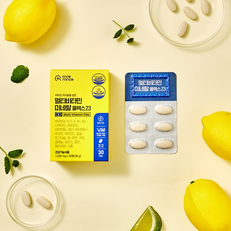 Carelance 케어란스 멀티비타민 미네랄 플렉스23 종합비타민 1,200mg 30정, 6개 /