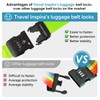 Travel Inspira Luggage Straps with TSA Combination Lock - Adjustable,