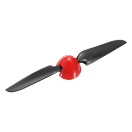 MECCANIXITY 6.5x4 Inch RC Plane Propeller, RC Folding Propellers Spinner Size D30.5xH25mm 3mm Motor Shaft Dia 2-Vane with Nylon Plastic Spinner for Airplane Helicopter(Black Red)