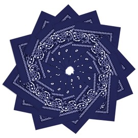 PJPSAA 12 Pack Bandanas Unisex Paisley Cowboy Bandanas Bulk Multi Purpose Headband Scarf for Men Women Costume