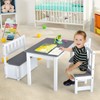 Costzon Kids Table and Chair Set, Wood Activity Table with