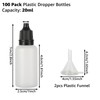 SENENQU 100 Pack 20ml Plastic Dropper Bottles, Translucent Squeeze Bottles