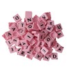 Trimming Shop Light Pink Plastic Tiles with Black Letters &
