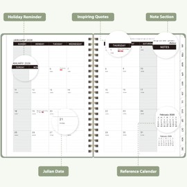 2026 Planner, Weekly and Monthly Calendar Academic Planner, Jan 2026 - Dec 2026, Planning Agenda Book for Desk Accessories and School Supplies - A5 (6.3'' x 8.5'')