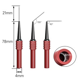 Goupchn 30PCS Back Probes with Three Angles Insulation Back Probes Non-Destructive Pin Ten Colors for Automotive Diagnostic Car Repairing Electrical Testing