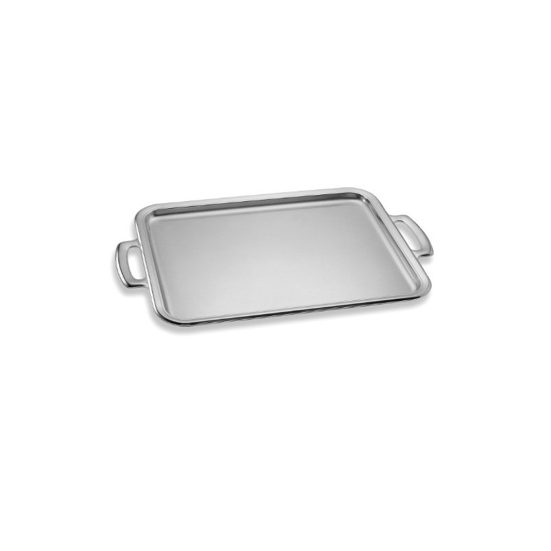 Motta Stainless Steel Rectangular Tray with Handles, 19.1 by 11.8-Inch,