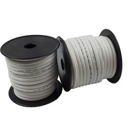 14/3 AWG UL 1426 (The Real Thing) Triplex Flat Marine Wire - Tinned Copper Boat Cable - 30 Feet - White PVC Jacket