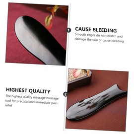 FRCOLOR 2pcs Pulling Tablet Massage Board Facial Tools Neck Back Massager Ox Horn Massager Facial Massage Tool