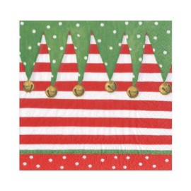 Caspari Stocking Stripe Paper Luncheon Napkins - Two Packs of 20