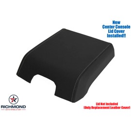 Richmond Auto Upholstery - Replacement Genuine Leather Center Console Lid Cover,Compatible with 2015-2020 Ford F-150 Lariat, Black