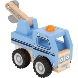 small foot Tow Truck Made of FSC 100% Certified Wood, Toy Car with Movable Loading Crane, from 18 Months, 12446