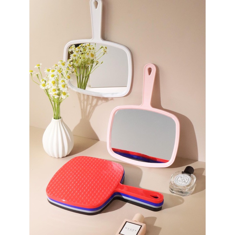 Gladmart Hand Mirror Salon Barber Hairdressing Handheld Mirror with Handle