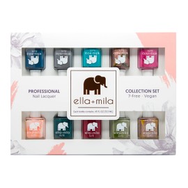 ella+mila Professional Nail Polish Set - Quick Dry Nail Polish - Long-Lasting & Chip Resistant Nail Polish Kit (Elite Collection B - 10 Pack - 0.45 fl oz each)