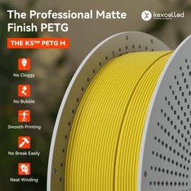 kexcelled Matte PETG Filament 1.75mm,Sage Green PETG 3D Printer Filament Matte Surface,Dimensional Accuracy +/- 0.03 mm, 1kg Reusable Spool(2.2lbs) Fits for Most FDM 3D Printers