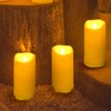EZiGarden 4"x8"Battery Operated Flameless LED Pillar Candle, Outdoor Waterproof Flickering