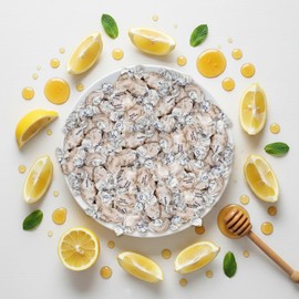 Honey Lemon Drops - Sugar Free Menthol Lozenges with Soothing Honey Lemon Flavor, 360 Count Bulk Bag - Individually Wrapped Refreshing Candy Drops