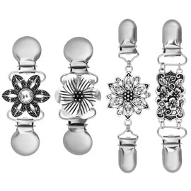 Tucnoeu Pack of 4 Waist Clip, Vintage RCA Clip, Jumper Clips for Clothes for Collar and Waist, s, Iron