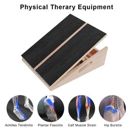 TOUCH-RICH Professional Wooden Slant Board, Adjustable Incline Board and Calf Stretcher, Stretch Board - Extra Side-Handle Design for Portability 5 Positions