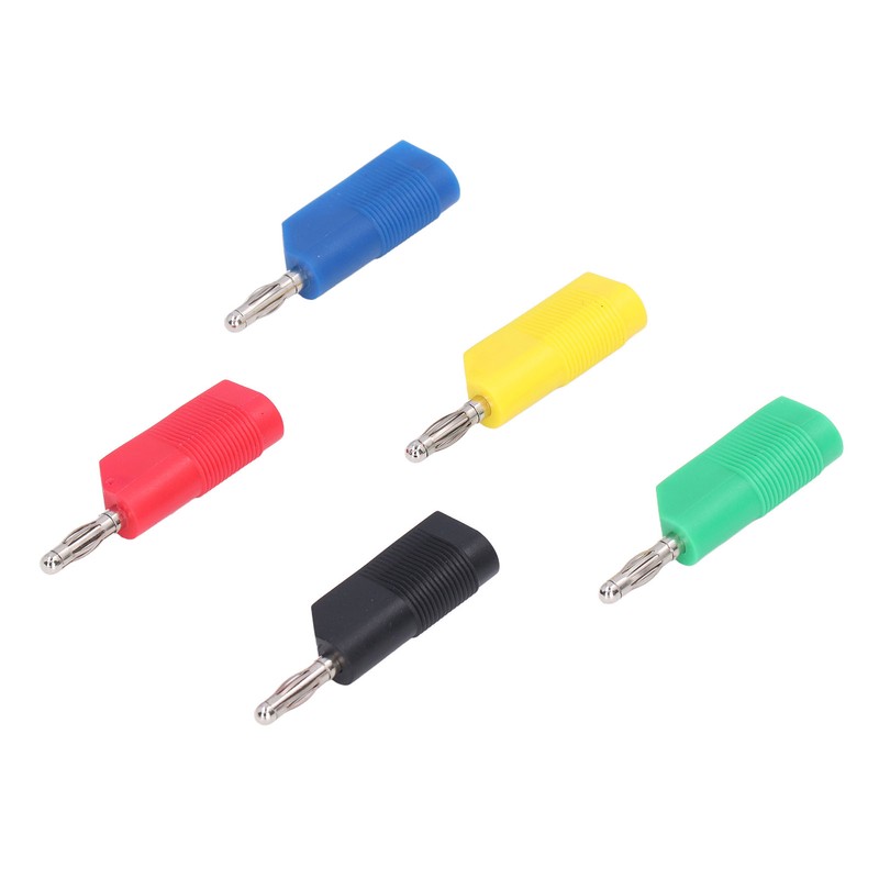 10PCS 4mm Banana Plugs Brass Nickel Plated Connectors Speaker Cable