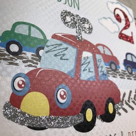 white cotton cards G82-2GS Happy Birthday Grandson 2 2nd Birthday Card