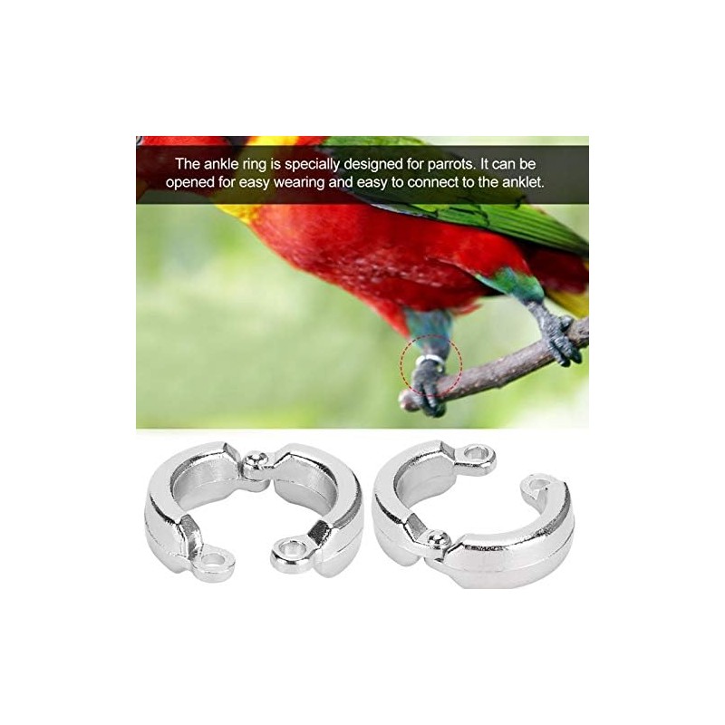 10Pcs Bird Foot Rings Metal Parrot Leg Ring Outdoor Fly
