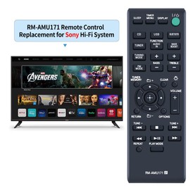 RM-AMU171 Replace Remote Control Applicable for Sony Hi-Fi System CMT-BT80W CMT-BT80WB CMTBT60 CMTSBT100 CMTSBT100B HCDSBT100 CMTBT80W CMTBT80WB CMT-BT60 CMT-SBT100 CMT-SBT100B HCD-SBT100