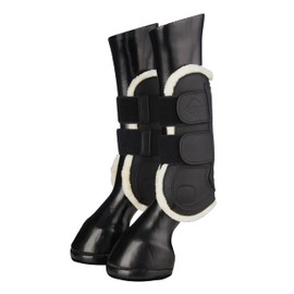 LeMieux Capella Comfort Horse Tendon Boots - Protective Gear and Training Equipment - Equine Boots, Wraps & Accessories - Tendon Protection and Support (Black/Size 3)