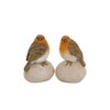 London Ornaments Set of 2 Robins on Stones