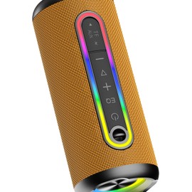 TIMU Wireless Portable Speaker, IPX7 Waterproof Bluetooth Speaker, 25W Loud Stereo Sound, 30H Playtime, 3 Colorful RGB Lights, 3 EQ Mode, TWS Pairing, Bluetooth 5.3 for Outdoor/Home/Party, Gift Ideas