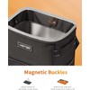 HOTOR Car Trash Can with Lid and Storage Pockets -