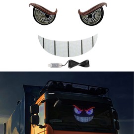 KOPROAD RGB LED Devil Eyes Light for Car, Dynamic LED Lights for Car Windshield, Devil's Eye Strips with One Key Control, USB-Powered for Truck/SUVs (XL-14)