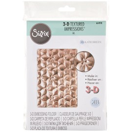 Sizzix 3-D Textured Impressions Embossing Folder Organic Petals by Kath Breen, 664998, Multicolor, One Size