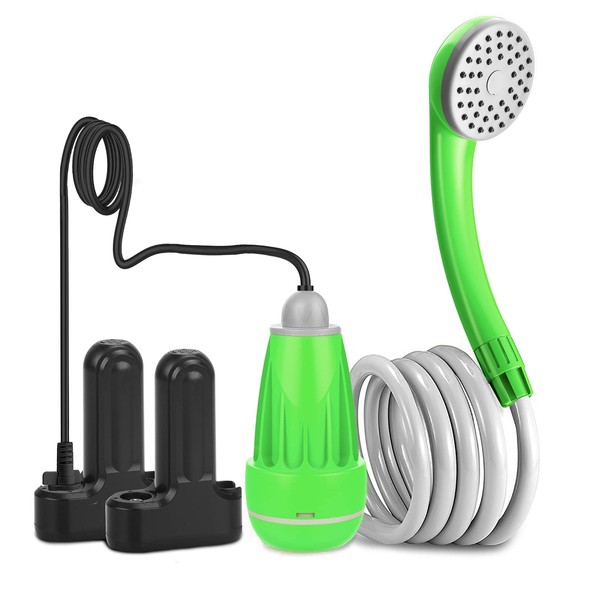 innhom Portable Shower Camping Shower Outdoor Camp Shower Pump, Electric Rechargeable Portable Camping Shower, Powered by Rechargeable Battery, 1 Year Warranty