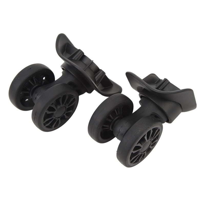 1 Pair ABS Rubber Universal Suitcase Wheels for Trolley Case,