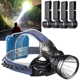 BXE Rechargeable Waterproof LED Headlamp, 100000 Lumen, 4 Modes, USB Rechargeable, IPX4 Waterproof, Suitable for Outdoor Activities