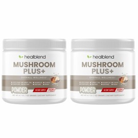 healblend Mushrooms Extract Supplement Blend - Lions Mane, Cordyceps, Agaricus, Turkey Tail, Reishi, Chaga, Shiitake, Maitake Plus Adaptogen Complex (2)